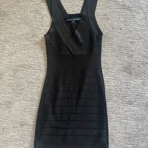 French Connection Black Strappy Mini Dress
